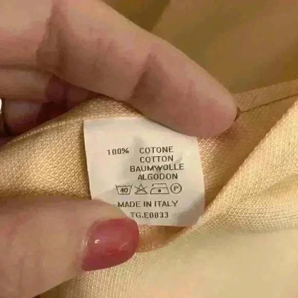 Ingram Mens Orange 100% Cotton Long Sleeve Button Up Shirt Made In Italy 17.5/44 - Picture 4 of 11